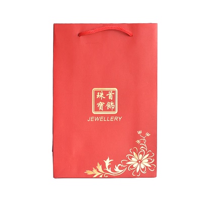 珠宝首饰手提袋金色定制logo大小