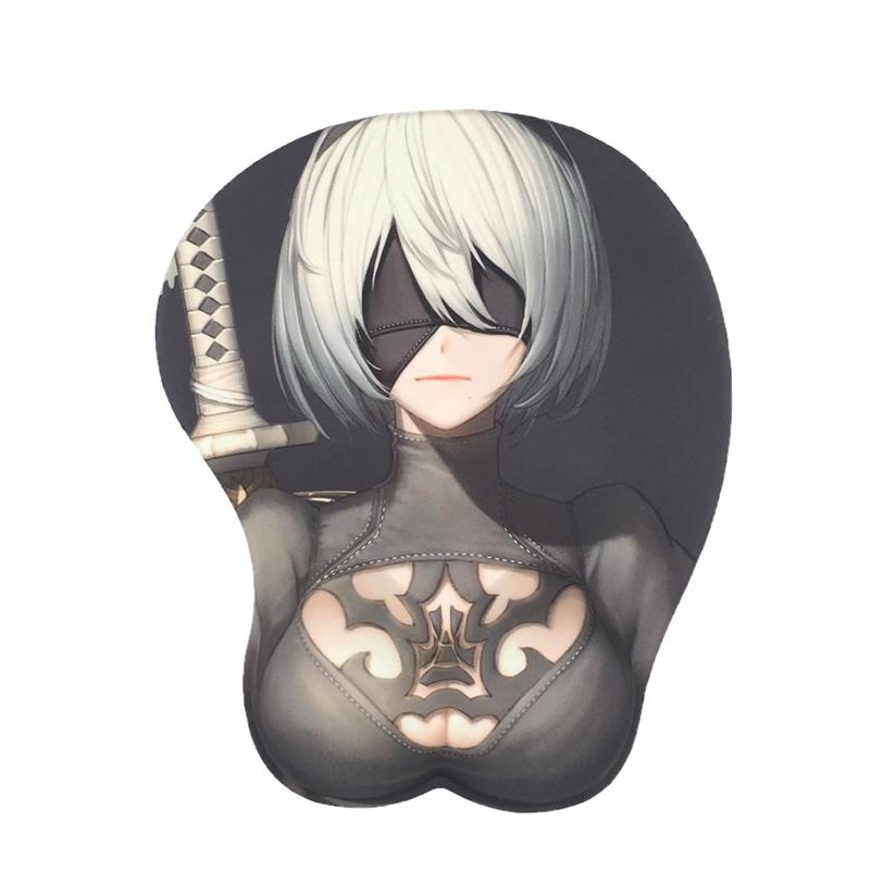 日式二次元可爱卡通动漫3d立体硅胶护腕鼠标垫手托美少女创意个性