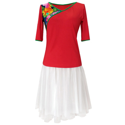 跳广场舞服装女套装红夏天春英