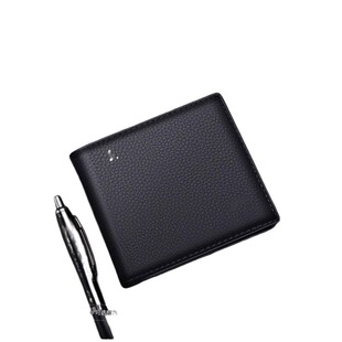 日本MUJ钱包男士真皮皮夹2025新款短款卡包一体钱夹男证件轻薄