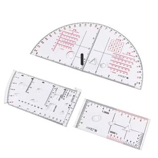 君绘10坐标半圆尺阵地作业尺地形地图军绘指挥尺子坐标梯尺指挥尺作图工具套装