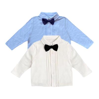 Polo衫长袖外翻立领领结