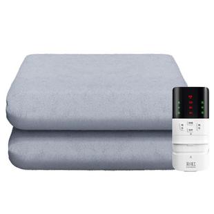 彩虹牌电热毯单人除螨定时灰色双人电褥子智能型旗舰店学生宿舍