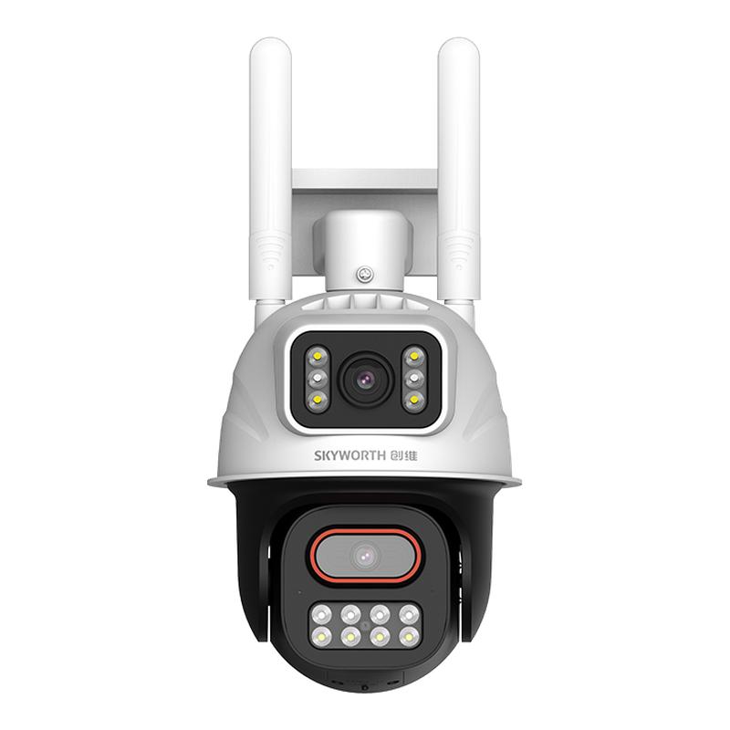 创维4G免流摄像头800万超清双摄360度无死角防水尘家用室外监控器
