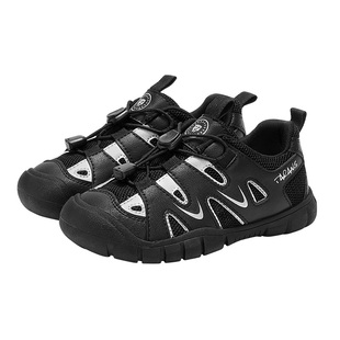 泰兰尼斯儿童春秋户外运动鞋男童透气防滑软底女童露营旋钮鞋子