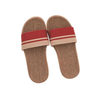 室内情侣家居防滑夏天亚麻拖鞋