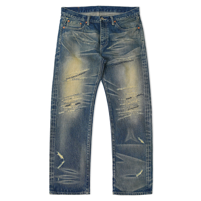 WIROTE威络 Wolverine Savage Denim 宽松直筒镶边棉质牛仔裤