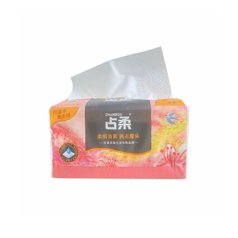 占柔抽纸80包大排档酒店加厚加量小包装餐厅专用卷纸便宜厕纸手纸