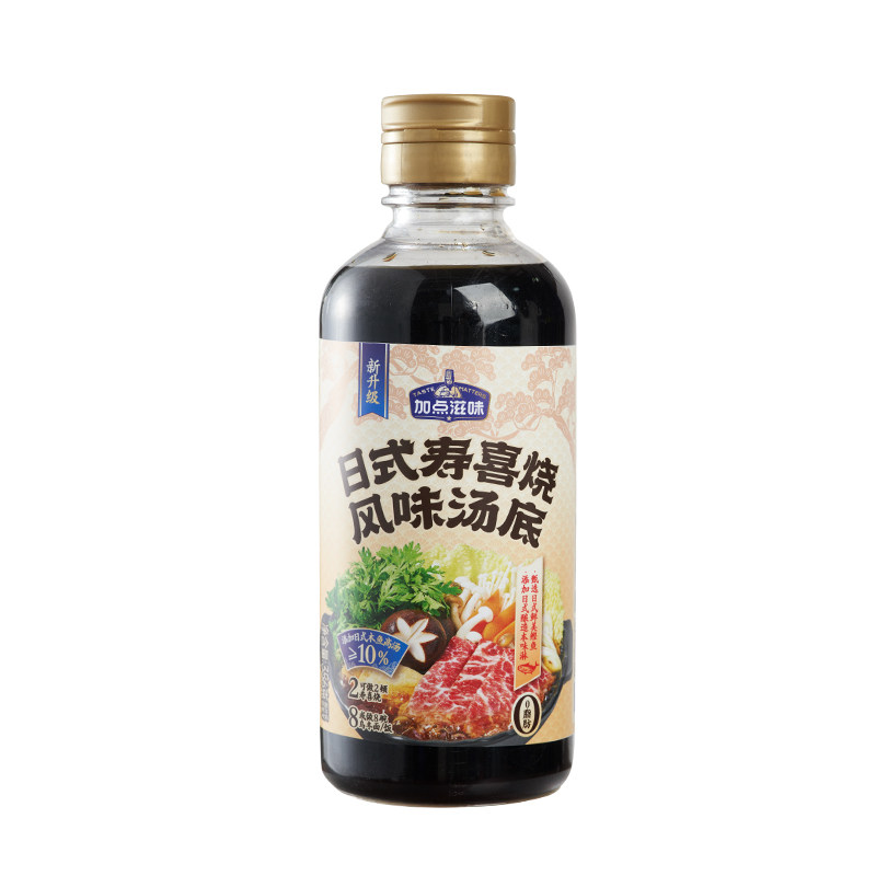 加点滋味日式寿喜烧汤底火锅底料0脂肪关东煮瓶装家用调味料356g