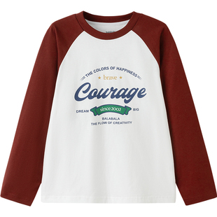 巴拉巴拉儿童长袖T恤中大童宝宝纯棉打底衫男童女童春秋新款童装