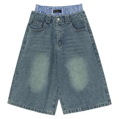 SLEEPZOO24SS假两件牛仔七分裤