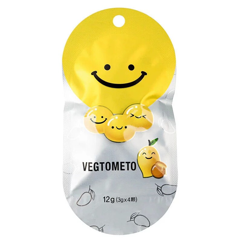 vegtometo维格托美新包装国产姜黄笑脸糖芒果蜂蜜味软糖12g