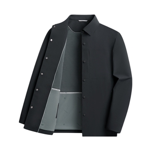 SHANSHAN杉杉男装秋季2025新款工装夹克翻领行政夹克外套男款防风