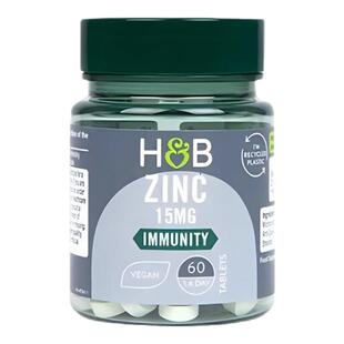 现货仓 英国Holland Barrett荷柏瑞葡萄糖酸锌片15mg60粒备孕营养