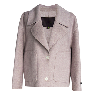 罗衣轻奢20.6%兔毛大衣2025冬季74.1%绵羊毛双面呢短款外套07325