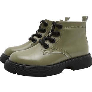 Semir马丁靴女款春秋时尚厚底增高显瘦粗跟短靴子女休闲高帮鞋子