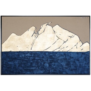 若奈 《家有金山》真金箔画简约艺术装饰画客厅玄关转运挂画
