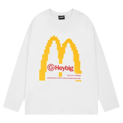 小尼力春秋潮牌男女纯棉长袖T恤