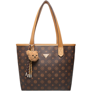 奥康托特包女2026新款包包高级感单肩包大容量老花通勤包手提大包