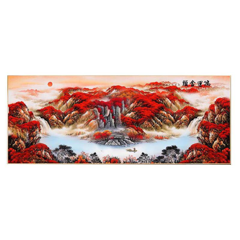 画世纪客厅简约单幅晶瓷镶钻挂画