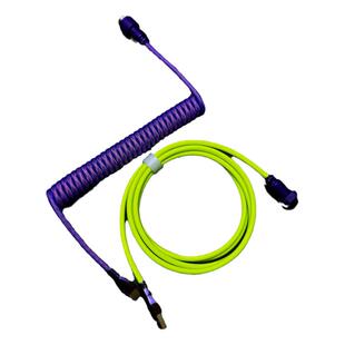 初号机客制化键盘航插线数据线8K磁轴键盘机械键盘键螺旋弹簧式线