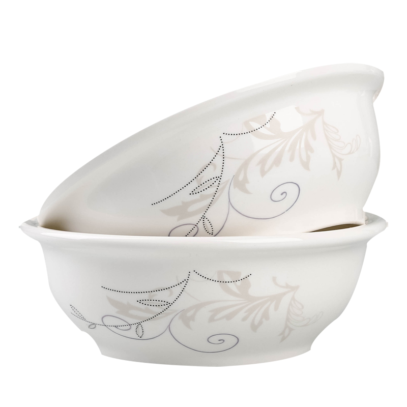 特价6个汤碗陶瓷简约大碗面碗餐具中式家用7英寸汤古拉面碗