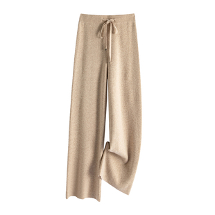 春竹2025秋冬新款绵羊毛加厚休闲裤显瘦百搭直筒裤羊毛裤子女11