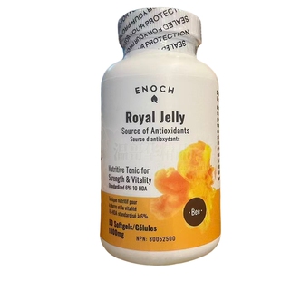 加拿大Enoch Royal Jelly纯蜂王浆胶囊90粒富含氨基酸等