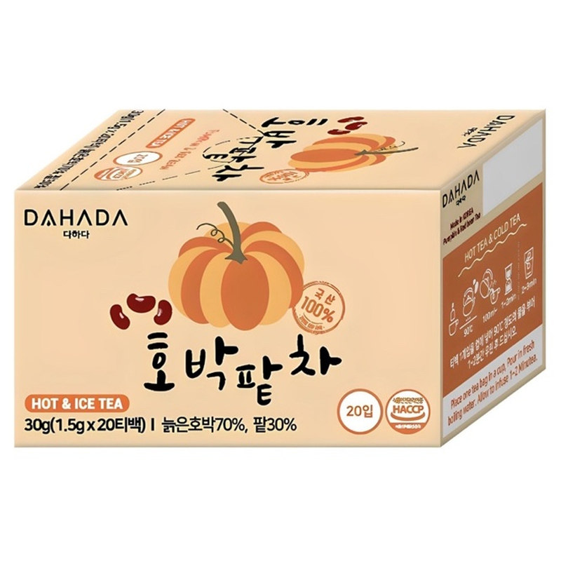 韩国直邮DAHADA南瓜红豆茶