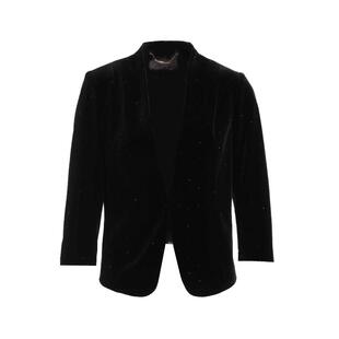 乔万尼商场同款春装烫钻金丝绒短款西装外套重工好看流行EI3B211