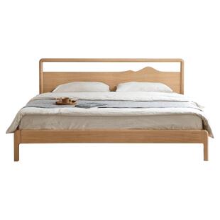 方迪全实木床1.5新中式1.8米北欧现代简约双人主卧婚床水曲柳大床