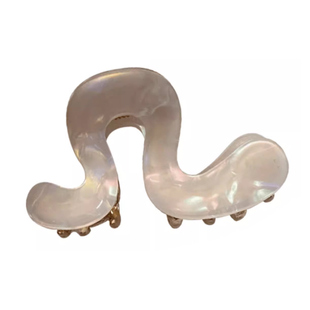 发量少抓得紧~简约半扎发抓夹小号线条发夹女后脑勺高端夹子头饰