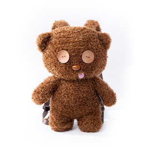 环球影业小黄人长毛绒原版Tim熊毛绒双肩包软萌可爱出游玩偶背包