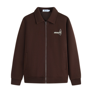 Navigare意大利小帆船复古翻领开衫夹克男春季新品高弹百搭外套