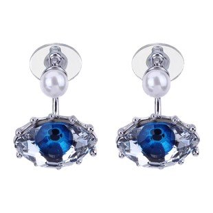 Eternelle法国永恒恶魔之眼耳钉高级感洋气奥地利水晶耳环女轻奢