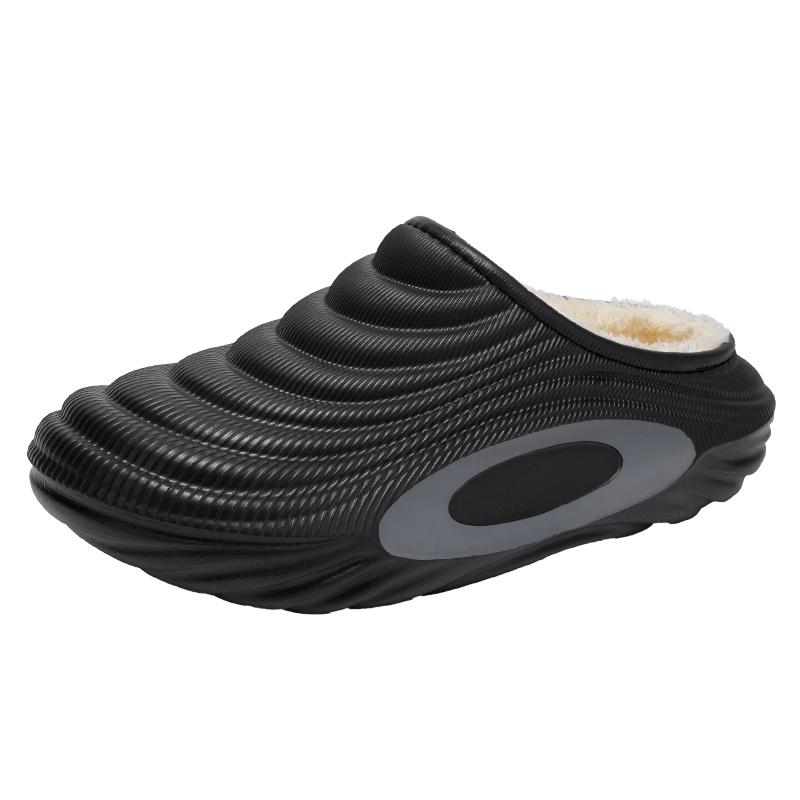 棉拖鞋男冬季加绒加厚保暖居家室内棉鞋外穿防水防滑大码厚底拖鞋