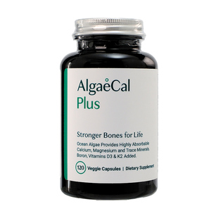 AlgaeCal养骨瓶升级版海藻钙全食矿物质镁维生素DK2骨骼营养瓶6瓶