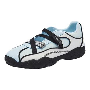 达芙妮芭蕾德训鞋女运动凉鞋2026新款银色单鞋夏季透气玛丽珍鞋女