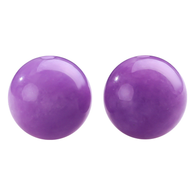 天然紫玉髓散珠圆珠紫色石英岩珠