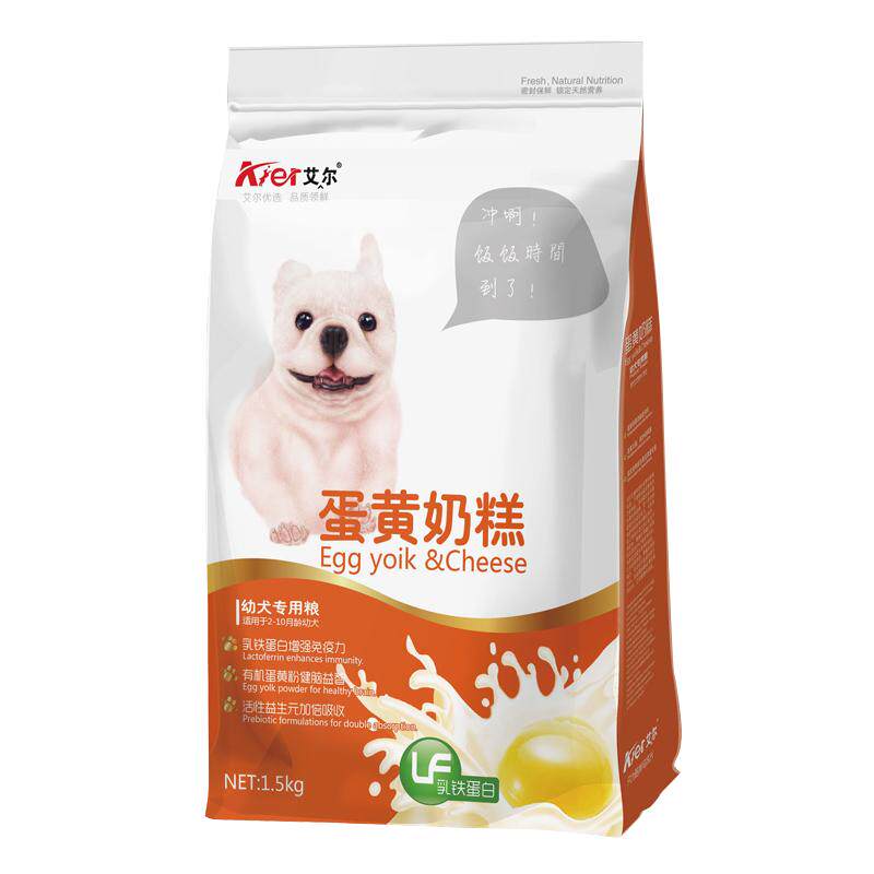 艾尔犬粮通用型离乳期蛋黄奶糕