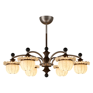 中古风客厅吊灯大厅主灯超亮2026年新款餐厅卧室灯具新中式包安装