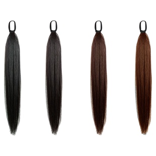 自绕丸子头真发发圈假发发束低扎蓬松花苞头2024新款盘发真发马尾