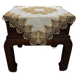 桌布方桌正方形茶几桌布方形床头柜盖布防尘布茶几布高级欧式布艺