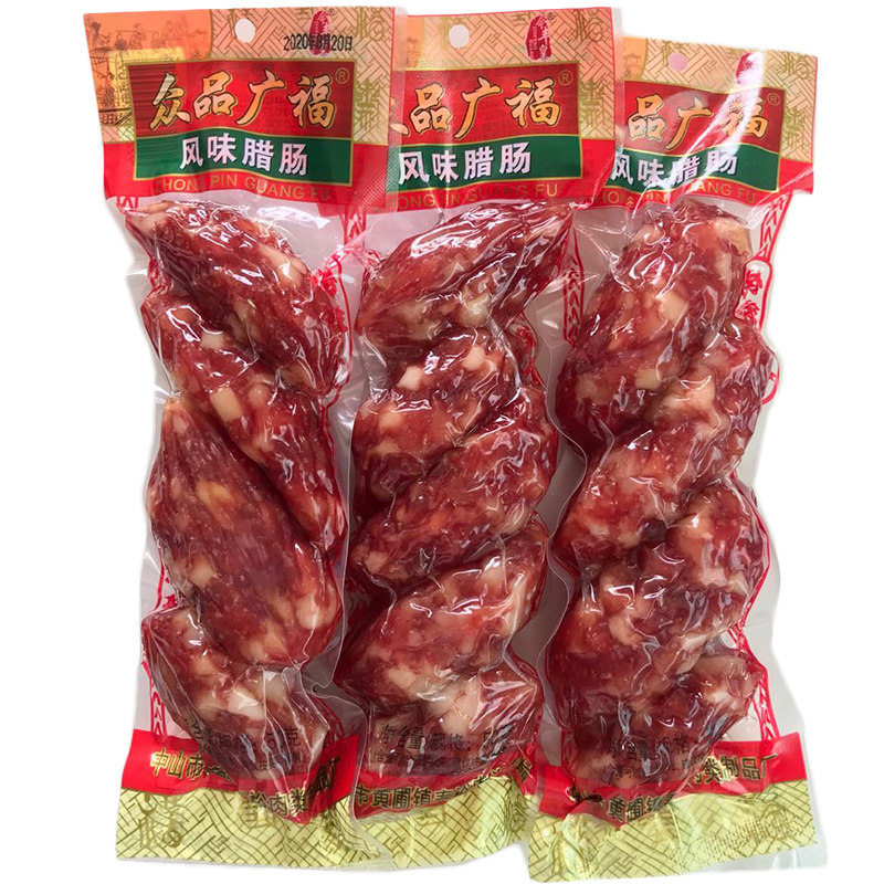 正宗广式广味腊肠包装粒粒肠枣肠