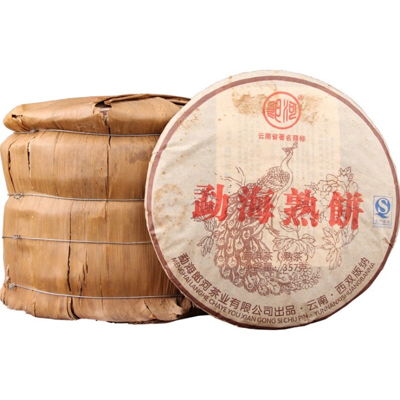 2012年云南勐海普洱茶饼357g熟饼