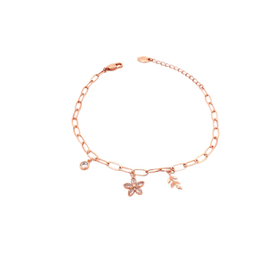 Chomel新加坡官方精致花儿小草秋天花园系列锆石手链1591