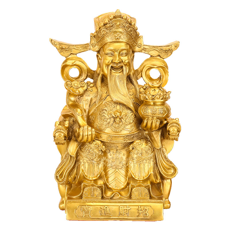 纯铜财神爷供奉神像摆件招财佛像