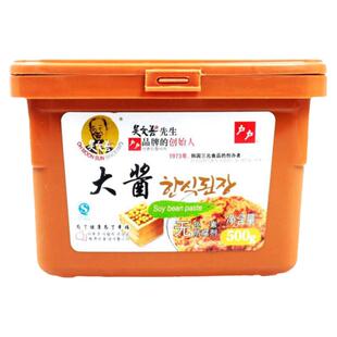 包邮吴文善户户大酱500g 韩式大酱汤黄豆酱豆瓣酱蘸酱料