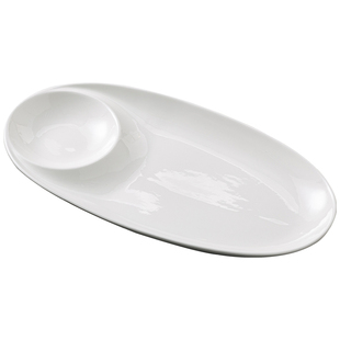 纯白寿司盘子刺身三文鱼长条盘日料摆盘点心盘创意小吃盘日式餐具