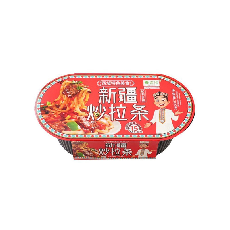 雷洽新疆炒拉条300g盒装方便速食自热免煮小火锅宿舍夜宵网红食品